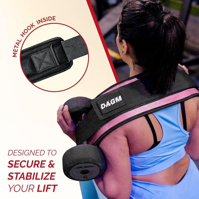 DAGM Hip Thrust Belt for Dumbbells heavy, Secure Glute Trainer with Non-Slip Extra Padding That Protects Your Hips - Ideal for Gym & Home Workouts - Use with Heavy Duty Kettlebells, Dumbbells, & Plates Hold up to 500 lbs - Image 3
